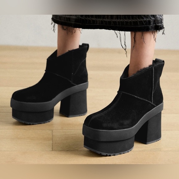 UGG Black Platform Boots size 8 NWOT